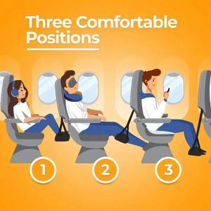 조정 가능한 스트랩이있는 여행 휴식 교수형 발판 홈 오피스 야외 Airpalne 용 다기능 휴대용 해먹 발판