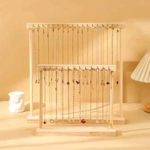 보석 주최자 디스플레이 스탠드 나무 목걸이 체인 귀걸이에 대한 수조 랙 매달려 팔찌 쇼케이스 스토리지 랙