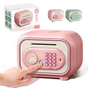 전자 돼지 저금통 어린이 안전 현금 돈 은행 암호 지폐 집이있는 미니 ATM 어린이를위한 절약 기간 3 년 선물