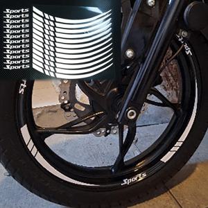 12개입 오토바이 자전거 휠 림 스트라이프 반사 18-21인치 휠 데칼 테이프 스티커 오토바이 자동차 타이어 데칼 트림 스트립