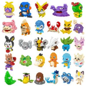 포켓몬 빌딩 블록 작은 만화 미니 블록 피카추 Charizard Eevee Mewtwo 애니메이션 조립 액션 모델 인형 소년 장난감