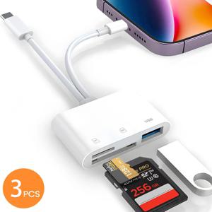 아이폰 아이패드 맥북 삼성 안드로이드 카메라 기타 기기용 3개입 5-in-1 USB 3.0 타입 C SD TF 카드 리더 어댑터 플러그 앤 플레이