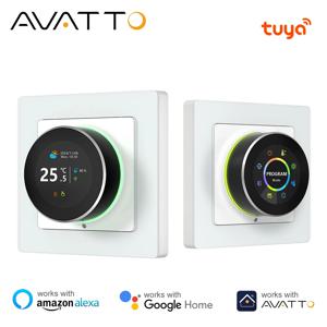 AVATTO WiFi 스마트 노브 온도 조절기(물 가스 보일러용) 전기 난방 장치는 Tuya Alexa Google 홈과 함께 작동합니다.