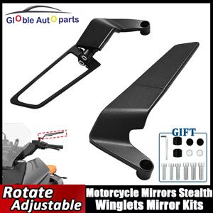 YAMAHA MT03 MT07 MT09 MT10 XMAX KTM BMW S1000R 오토바이 미러 스텔스 Winglets 미러 키트 조정 가능한 거울 회전