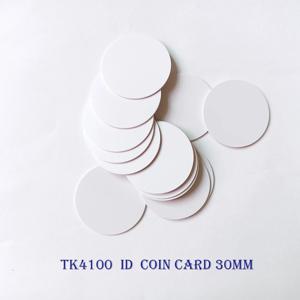 10 개/몫 125Khz TK4100 EM4100 RFID 코인 ID 카드 (Adhensive 스티커 포함) 읽기 전용 직경 18mm 25mm 30mm 액세스 제어용