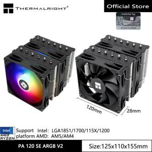 Thermalright Peerless Assassin 120 SE V2 컴퓨터 케이스 공기 냉각 라디에이터, 120x120x28mm 팬이 있는 LGA1851/1700/AM5/AM4 지원