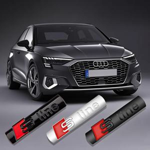 3D 금속 자동차 S 라인 엠블럼 스티커 배지 데칼 장식 아우디 Sline S6 S7 SQ5 SQ7 A3 A4 A5 A6 A7 A8L Q3 Q4 Q5 Q6 Q7 Q8 TT