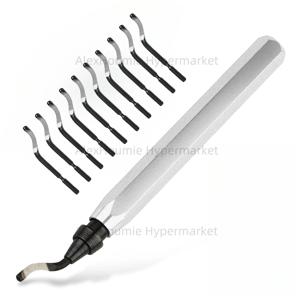 디버링 리무버 절단 도구 RB1000 금속 손잡이 및 BS1010 수지 PVC 플라스틱 3D 인쇄용 로터리 디버링 블레이드 교체