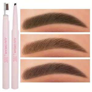 더블 헤드 플랫 코어 아이브로우 왁스 브러쉬, 워터프루프 및 지속력, 크림 블랙 브라운 아이브로우, 정밀한 스타일링, 선명한 컨투어
