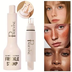 가짜 주근깨 펜, 자연스럽고 사실적인 주근깨 메이크업, 햇볕에 씌인 얼굴용, 방수, 오래 지속, 빠른 건조, 5포인트 스탬프