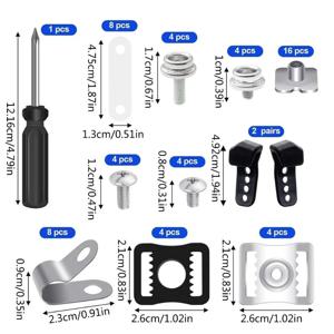 31Pcs 축구 헬멧 수리 키트 축구 헬멧 하드웨어 바이저 클립 나사 너트 턱 스트랩 어댑터 하키 헬멧 부품