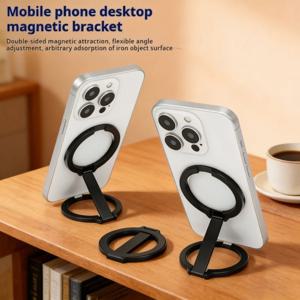 오판스텐 360 °   회전식 레이지 핑거 링 휴대폰 거치대 접이식 양면 자석 폰 홀더 마그세이프 아이폰 17-12 프로 맥스용