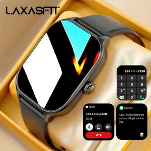 LAXASFIT 2025 새로운 스마트 시계 H9 블루투스 통화 남성 여성 Smartwatches 피트니스 팔찌 맞춤 시계 얼굴