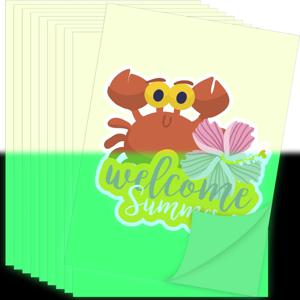 야광 인쇄 가능 비닐 스티커 용지 A4 잉크젯 프린터용 가정 장식 DIY 방수 스티커 용지 5매