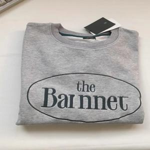 레트로 커플 라운드 넥 스웨트셔츠 레터 자수 남녀 공용 가을 겨울 신상 코튼 두꺼운 스트리트 스타일