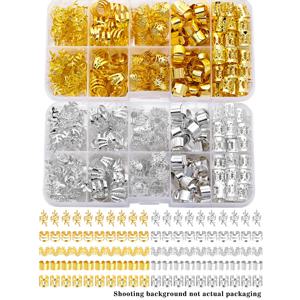 100개 땋은 머리용 우아한 황금 합금 헤어 주얼리, 솔리드 컬러 - 남성용 및 여성용 Dreadlocks를 위한 빈티지에서 영감을 받은 액세서리