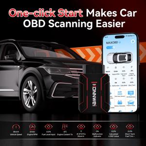 KONNWEI 자동차 OBD 진단 도구 전체 시스템 스캔 엔진 고장 코드 지우기 블루투스 연결 MAXOBD 제어 자동차 OBD2 스캔 도구