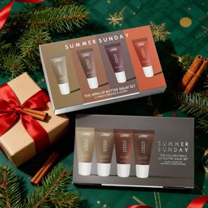 크리스마스 선물 보습 미러 립스틱 바닐라 파우더 슈가 커피 케이크 향 립스틱 투명 오일 메이크업 세트