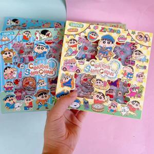 100PCS 크레용 신짱 애니메이션 장난감 스티커 투명 Applique 컴퓨터 스케이트 보드 DIY 장식 액세서리 크리스마스 선물