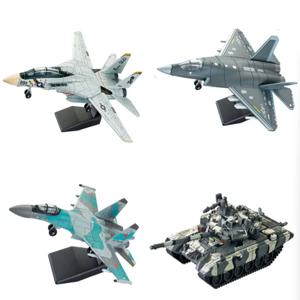 DIY 군사 모델 빌딩 블록 장난감 F14 Tomcat J-35 스텔스 Su35s 다목적 전투기 T90 주요 전투 탱크 소년 생일 선물