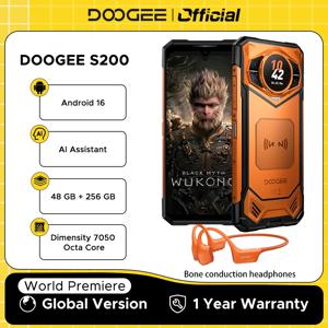 글로벌 버전 DOOGEE S200 5G 러기드 폰 안드로이드 16 48GB 256GB 6.72인치 120Hz 디스플레이 100MP 카메라 10100mAh 배터리 AI 어시스턴트
