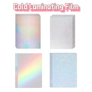 20 시트 A4 홀로그램 콜드 라미네이팅 필름 투명 자체 접착 비닐 스티커 8.3x11.7 인치 방수 사진 보호 필름