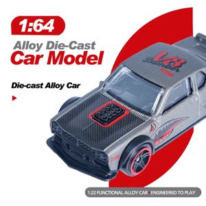 1:64 스케일 회색 합금 자동차 미니 모델, 맞춤형 상어 패턴 페인팅, 소년 장난감, 크리스마스 및 할로윈 선물, 부모-자녀 놀이, 다기능 놀이, 수집 및 장식용
