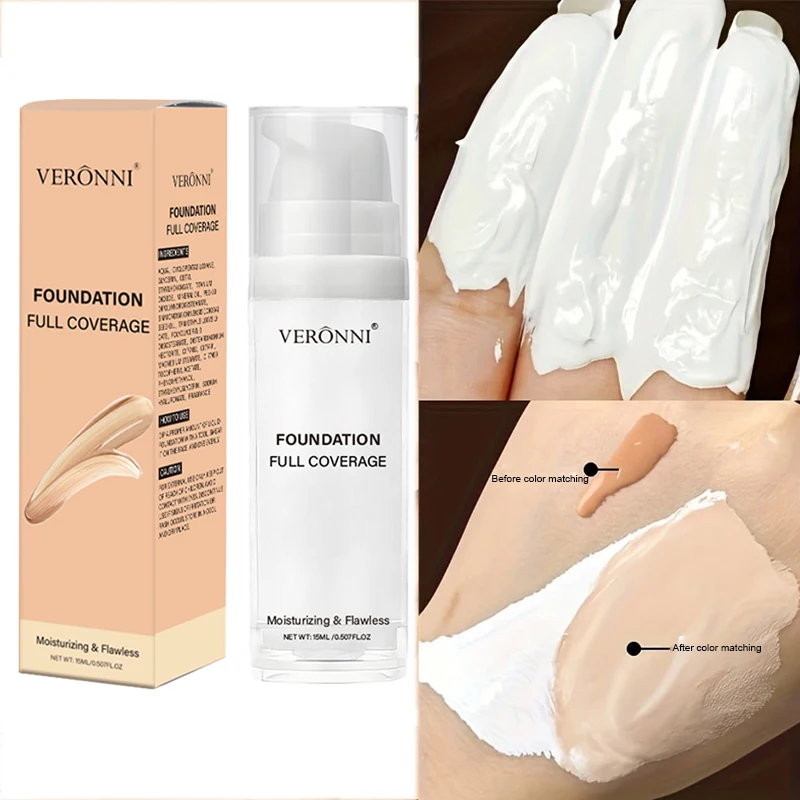 매트 화이트 리퀴드 파운데이션 메이크업, 빌더블 커버리지 프라이머 & 컨실러 스틱, 방수 및 롱래스팅 할로윈, 코스프레용