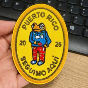 장미 자수 패치가 있는 신사 개구리 1개, 재미있는 만화 배지, DIY 선물용 다리미 부착 패치, 의류, 모자, 재킷, 트러커 모자용