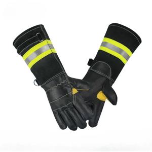 야외용 장갑 가죽 방수 열 차단 고온 보호 소방 및 구조용 장갑