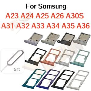 삼성 갤럭시 A23 A24 A25 A26 A30S A31 A32 A33 A34 A35 A36 SIM 카드 트레이 드로어 홀더 듀얼 슬롯 교체 부품