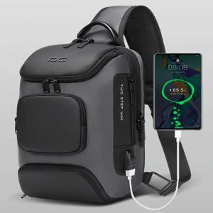 남성용 대용량 크로스백 패셔너블한 싱글 숄더 아웃도어 여행용 가슴 가방 방수 스트리트 스타일 레저