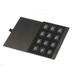 12 슬롯 마이크로 SD 카드 케이스 홀더 스토리지 오거나이저, 울트라 슬림 신용카드 크기 경량 휴대용 TF 메모리 카드 스토리지 블랙