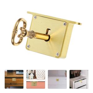 1세트 황동 빈티지 캐비닛 서랍용 보안 사각형 책상 매끄러운 마감 레트로 파일 캐비닛 자물쇠 키 포함 어린이 가구