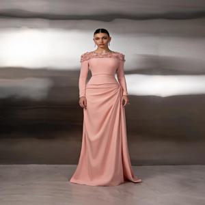 맞춤형 신부 들러리 드레스 Ypmwzx 보석 장식 시스루 롱 드레스 정장 이브닝 가운