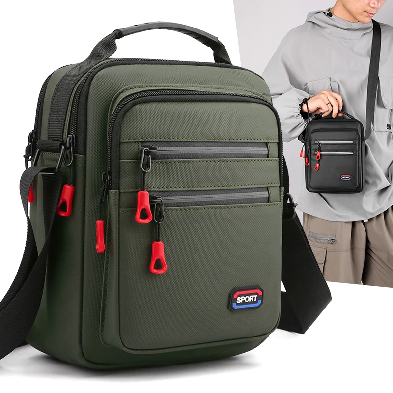 세련된 미니멀리스트 남성용 숄더백 대용량 다중 수납공간 남성용 크로스바디 백 내구성이 뛰어난 남성용 통근용 숄더백