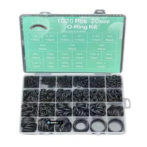 (YY)595/1020개 2025 에어컨 컴프레서 씰 20가지 크기 니트릴 고무 O 링 키트 자동차 에어컨 배관 수도꼭지 가스켓