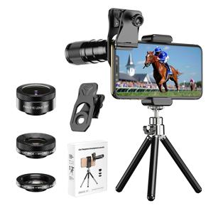 APEXEL 2025 신제품 22X 망원경 전화 줌 렌즈 4in1 매크로 와이드 어안 렌즈 HD 폰 카메라 렌즈 키트 아이폰 17Pro 삼성용
