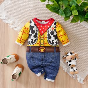 0-24 개월 신생아 아기 옷 원피스 만화 애니메이션 긴 소매 바지 연회 봄 가을 패션 신생아 의류