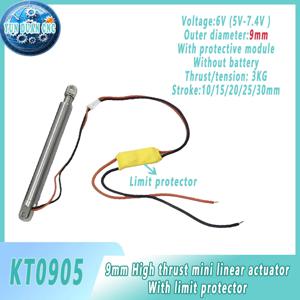 9mm 미니 전기 리니어 액추에이터 메탈 푸시 로드 6V 리미트 액추에이터 포함 10/20/30mm 최대 하중 3Kg RC 트럭 자동차 보트 장난감용