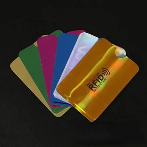 RFID 차단 카드 슬리브, 신용카드, NFC, 여권, 신분증 보호용 안티 스키밍 쉴드, 알루미늄 호일 지갑 삽입형