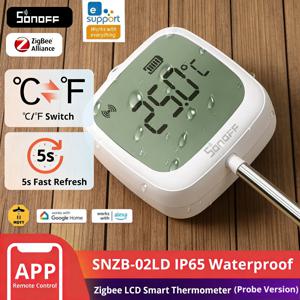 프로브가 있는 SONOFF Zigbee 온도계 IP65 방수 냉장고 수영장 어항 와인 저장고용 브리지 알렉사 앨리스와 함께 허브 필요