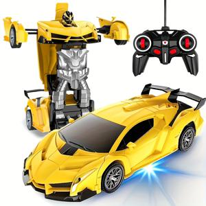 어린이용 원격 조종 자동차, 원버튼 변신 360 °   드리프트 장난감 차량, 소년과 소녀를 위한 1:18 스케일 RC 자동차