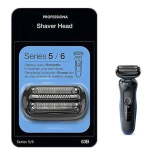 브라운 전기 면도기 면도기 5018s, 5020s, 5031s, 5050cs, 6020s, 6072cc, 블랙과 호환되는 53B 시리즈 5/6 교체 헤드