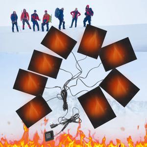 3단계 온도 조절이 가능한 USB 의류 히터 패드 전기 난방 시트 조끼 재킷용 난방 워머 패드