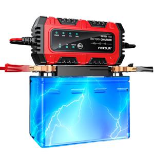 납산 AGM 젤 배터리 용 6V/12V 1.5A 자동차 배터리 충전기 스마트 충전기 자동차 및 오토바이 배터리 충전 장치