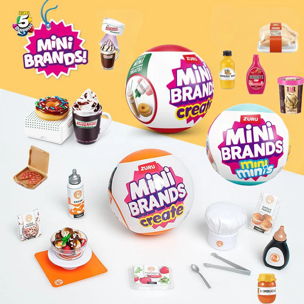 주루 서프라이즈 토이 마이 미니 브랜드 귀여운 아기 음식 피규어 미니어처 장난감 미스터리 블라인드 박스 오리지널 미니어처 주방 음식 장난감