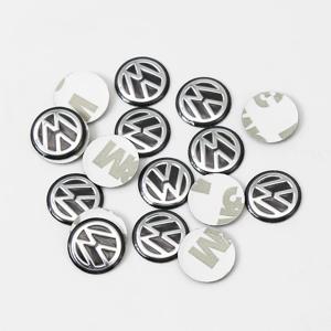 새로운 14mm 11mm 알루미늄 자동차 리모컨 키 배지 엠블럼 스티커 (폭스바겐 골프 5 7 GTI 파사트 시로코 제타 B5 B6 Mk6 폴로 용)