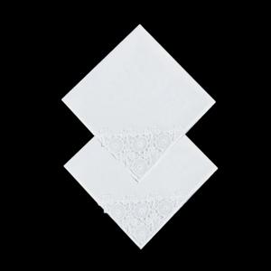 28CM/11인치, 2개 얇은 순면 레이스 손수건 웨딩 장식 홈 장식 가방 장식 손수건 단색