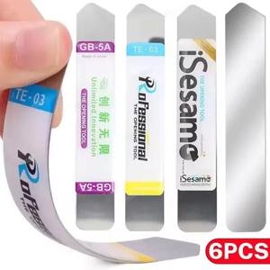 1-6개 금속 플랫 소프트 블레이드 크로우바 프라이 오프너 수리 키트 (휴대폰 깨진 화면 접착제 제거 배터리 개봉 도구)